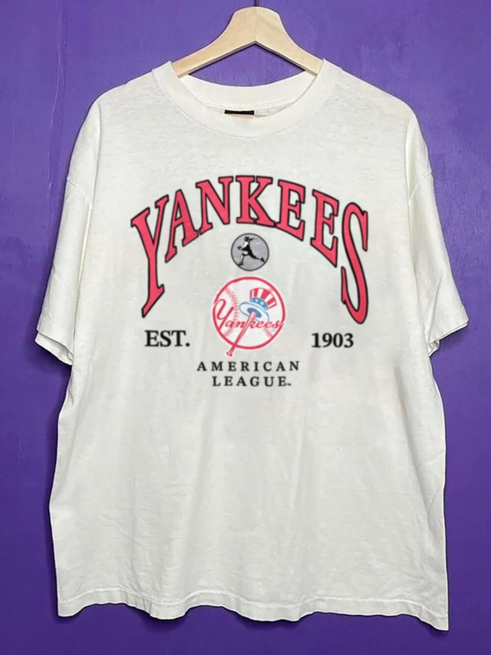 Vintage New York Yankees Baseball Shirt, 1996 Retro MLB Shirt For Men Women